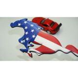 Ford Mustang Shelby Gt Koşan At Bagaj Kapağı Amerikan Bayrak 3m M