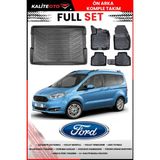 Ford Tourneo Courier 2014 Model 4d Bagaj ve Pro Serisi Havuzlu Paspas Takımı - Siyah