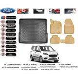 Ford Tourneo Courier 2014 Model Bagaj Havuzu(Paspası)+Araca Özel Bej Paspas Takımı Flex - Siyah
