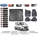 Ford Tourneo Courier 2017 Model Bagaj Havuzu Araca Özel Paspas Takımı Flex - Siyah