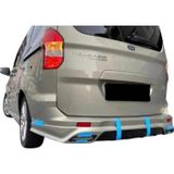 Ford Tourneo Courier Egzoz Görünümlü Arka Tampon Eki (Plastik)(Boyasız)