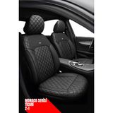 Ford Transit Connect 2018-2023 Hafif Ticari – Ticari Araç 2+1 Uyumlu Monaco Serisi Eviza Koltuk Kılıfı – Siyah, Kolay Montaj