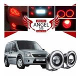 Ford Transit Connect Uyumlu, Universal Mercekli Led Angel Sis Farı, 76mm Kırmızı Renk