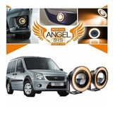 Ford Transit Connect Uyumlu, Universal Mercekli Led Angel Sis Farı, 76mm Turuncu Renk