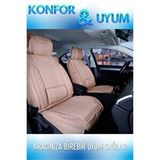Ford Transit Courier 2+1 Parçalı Lüx Deri Oto Koltuk Kılıfı Ön Arka Takım Royal BEJ