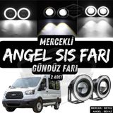 Ford Transit Tum Modeller Uyumlu Universal Mercekli Angel Sis Fari Metal Su Gecirmez 76 Mm Beyaz Halkali Gunduz Fari Angel Eyes 2 Adet