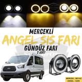 Ford Transit Tum Modeller Uyumlu Universal Mercekli Angel Sis Fari Metal Su Gecirmez 76 Mm Sari Halkali Gunduz Fari Angel Eyes 2 Adet