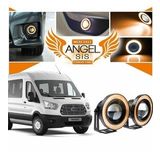 Ford Transit Tüm Modeller Uyumlu, Universal Mercekli Led Angel Sis Farı, 76mm Turuncu Renk