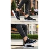 Fore Sport Erkek Kalın Taban Günlük Spor Ayakkabı Rahat Yürüyüş Sneaker - Siyah Beyaz