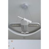 Forecaste Uçak Temalı Entegre LED Çocuk Odası Sarkıt Avize (70X80 Cm) – Kişiye Özel Tasarım, El Yapımı Görünüm - Gri