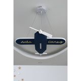 Forecaste Uçak Temalı Entegre LED Çocuk Odası Sarkıt Avize (70X80 Cm) – Kişiye Özel Tasarım, El Yapımı Görünüm - Lacivert