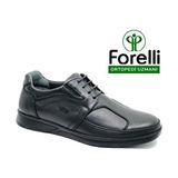 Forelli 32605 Erkek Comfort Ayakkabı Hakiki Deri Siyah Günlük Kullanım İçin Düz Tabanlı Bağcıklı