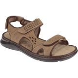 Forelli 40526 Kum Nubuk Hakiki Deri Comfort Cırtlı Erkek Sandalet