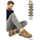 Forelli Erkek Bağcıksız Deri/teksil Yazlık Tam Ortopedik Spor Ayakkabı F25/SP46002 - Kum