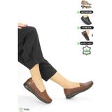 Forelli F24-CM29413Y Taba Tam Ortopedik Deri Günlük Anne Ayakkabısı