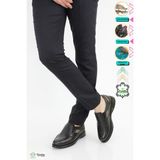 Forelli F24/6927Y Hakiki Deri Anatomik-Ortopedik Bağcıksız Siyah Erkek Günlük Ayakkabı