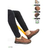 Forelli F24/CM46603 Yumuşak Deri Ortopedik Bağcıksız Taba Erkek Günlük Ayakkabı