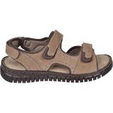 Forelli Hakiki Deri Comfort Cırtlı Kadın Sandalet Arya FOR-38506 Kum Nubuk