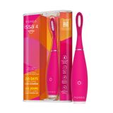 FOREO issa 4 Smile Elektrikli Diş Fırçası – Kompakt ve Seyahat Dostu, 4'ü 1 Arada Hibrit Fırça Başlığı, Plaklara Karşı Dayanıklı - Yabani çilek