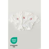Forest 3lü %100 Pamuk Nakışlı Bebek Body Set - Beyaz - 12 - 18 Ay