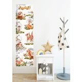 Forest Animals Boy Ölçer Çocuk Odası Duvar Stickerı