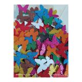 Forester Toys Eva Süngerden 5x5 simli simsiz karışık yapışkanlı Kelebek 100 Adet