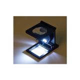 Forestia 10X Katlanır Sayaçlı Metal Lüp 28MM 2 LED Işıklı Büyüteç Tekstil Ürünleri Için Birebir