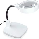 Forestia 10X Masa Üstü LED Işıklı Büyüteç - Okuma, Tamir ve El Sanatları Için Işıklı Inceleme Büyüteci