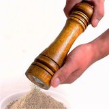 Forestia 14 cm Kahverengi Ahşap Tuz Karabiber Baharat Kahve Değirmeni - Tekli Manuel Baharat Öğütücü