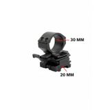 Forestia 30mm Taktik Fener Lazer Bağlama Aparatı - 20mm Picatinny Ray Uyumlu Metal Kelepçe