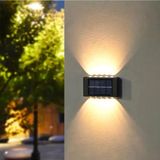 Forestia 4 Adet Güneş Enerjili 10 LED'li Çift Yönlü Duvar Lambası Modern Duvar Apliği Solar Bahçe Aydınlatma