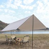 Forestia Campout Kanvas Tarp 5x3 Metre - Su Geçirmez Pamuklu Kumaş Profesyonel Kamp Gölgelik Branda Tente