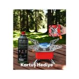 Forestia Gaz Hediyeli Portatif Mini Kamp Ocağı / Mini Boy Çantalı Piknik Ocağı / Katlanır Ayaklı Çanta Boy Ocak