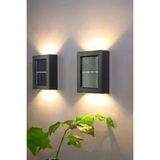 Forestia Güneş Enerjili Çift Yönlü Bahçe Aydınlatma Işığı 4 Led'li Solar Lamba LED Duvar Aydınlatma (1 Adet)