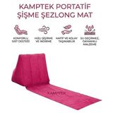 Forestia Kamp Yaslanma Matı & Havalı Kumsal Sırt Dayama Yastığı & Plaj Oturma Matı & Sırt Destekli Şişme Kamp Yatağı - Kırmızı