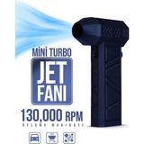 Forestia Şarjlı Araç Kurutma Makinası Mini Turbo Jet Fanı Hava Üfleyici Devir Ayarlı Yaprak Üfleme Makinası