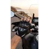 Forestia Siyah Yarım Boy Motorcu Eldiveni - Kısa Taktik Spor Reflektörlü Kaymaz Motosiklet Bisiklet Eldiveni