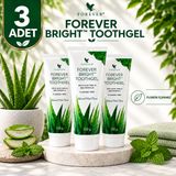 Forever Bright Toothgel Aloe Vera ve Propolis İçeren Diş Macunu (Florür İçermez) 3 x 130 g 0283