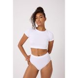 FOREVER MORE 5’li Dikişsiz Kadın Yüksek Bel Bato Slip Külot Beyaz-XL