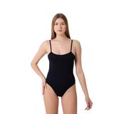 FOREVER MORE Kadın Ince Askılı Sıkılaştırıcı Toparlayıcı Korse Etkili Dikişsiz Ağraflı Slip Body Siyah-M