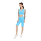 FOREVER MORE Seamless Spor Tayt Crop Takım AÇIK MAVİ-S