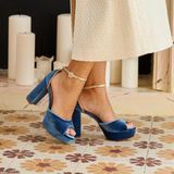 Foreversoles Lacivert Kadife Ayakkabı
