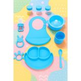 ForKids Silikon Mama Seti 11 Parça Mavi