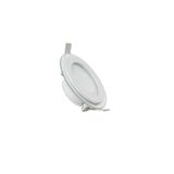 Forlife 5 W Camlı LED Panel Yuvarlak Beyaz Gövde Gunışığı Işık FL-2120 3 Adet