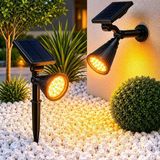 Forlife AMBER18 LED Spot Güneş Enerjili Bahçe Aydınlatma Lambası, Fotoselli, Spike Aplik, 18W S - Çok Renkli