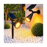 Forlife AMBER18 LED Spot Güneş Enerjili Bahçe Aydınlatma Lambası, Fotoselli, Spike Aplik, 18W S
