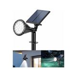 Forlife Beyaz 18 LED Spot Güneş Enerjili Bahçe Aydınlatma Lambası, Fotoselli, Spike Aplik, 18W