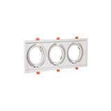 Forlife FL-2192 B AR111 Üçlü Metal Beyaz Kasa Vitrin Aydınlatma Armatür Kasası