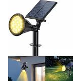 Forlife Gün Işığı18 Led Spot Güneş Enerjili Bahçe Aydınlatma Lambası, Fotoselli, Spike Aplik, 18W Su Geçirmez Dış Mekan Solar Lamba, Ağa