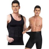 Form Angel 2'Li Set Erkek Korse Atlet Ve Boxer Korse | Inceltici Erkek Korse Seti Siyah S-M